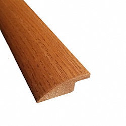 Prefinished Gunstock Oak Hardwood 1/2 in thick x 2 in wide x 78 in Length Overlap Reducer